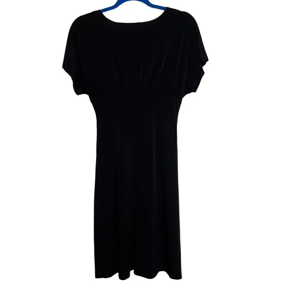 EnFocus Studio Flouncy Short Sleeve Mini Dress Black Size 6